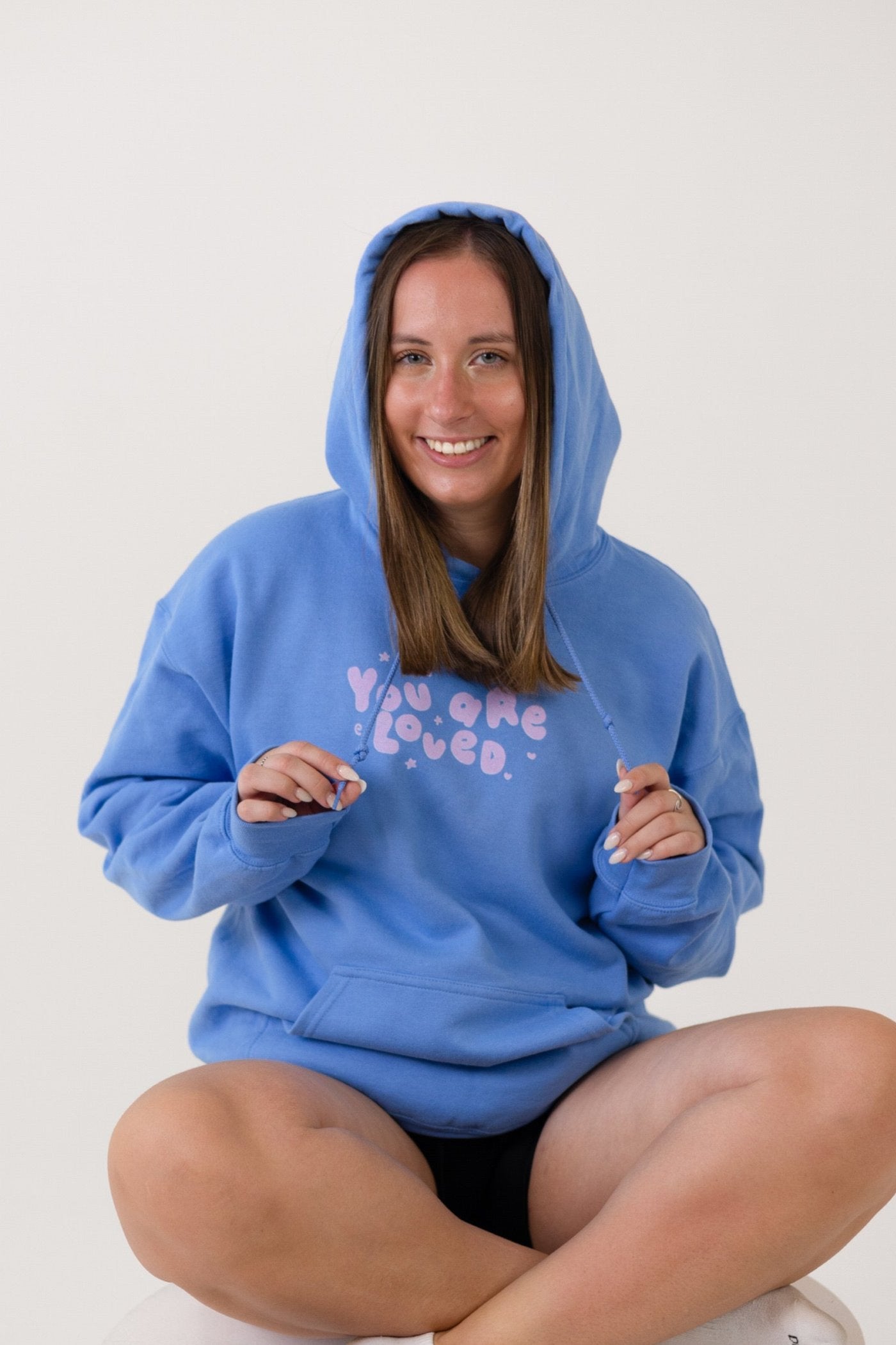 You Are Loved Violet Bubble Hoodie