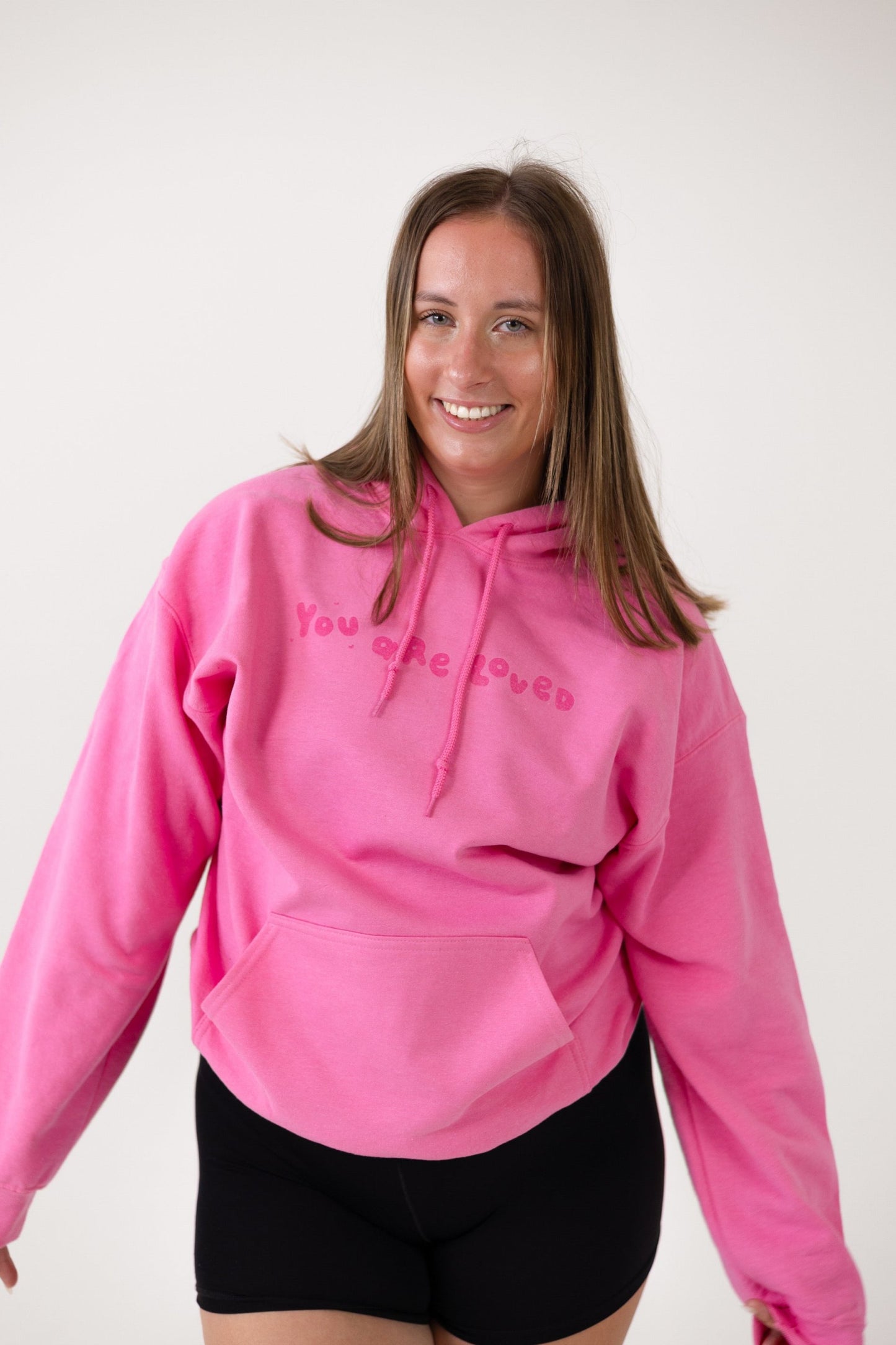 You Are Loved Bubblegum Hoodie