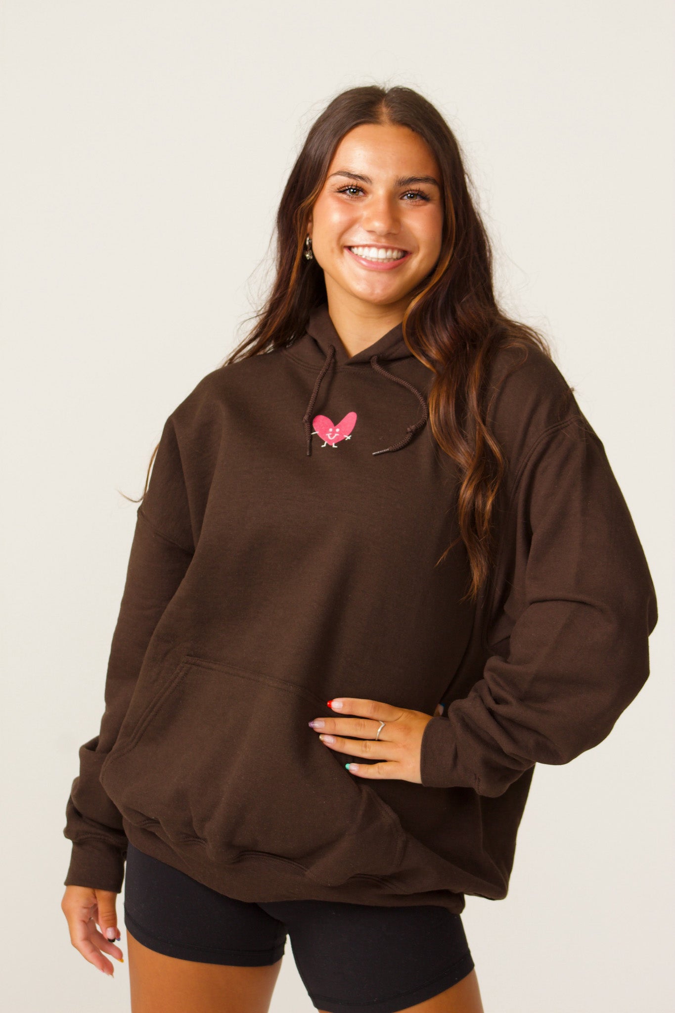 The Funky Heart Hoodie | Brown