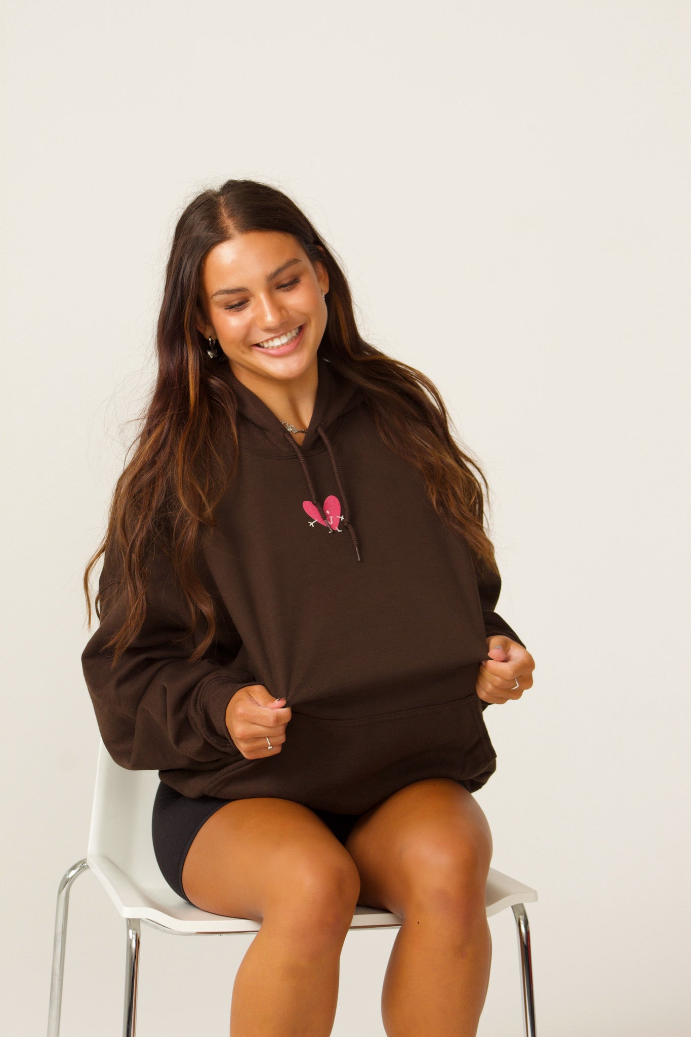 The Funky Heart Hoodie | Brown