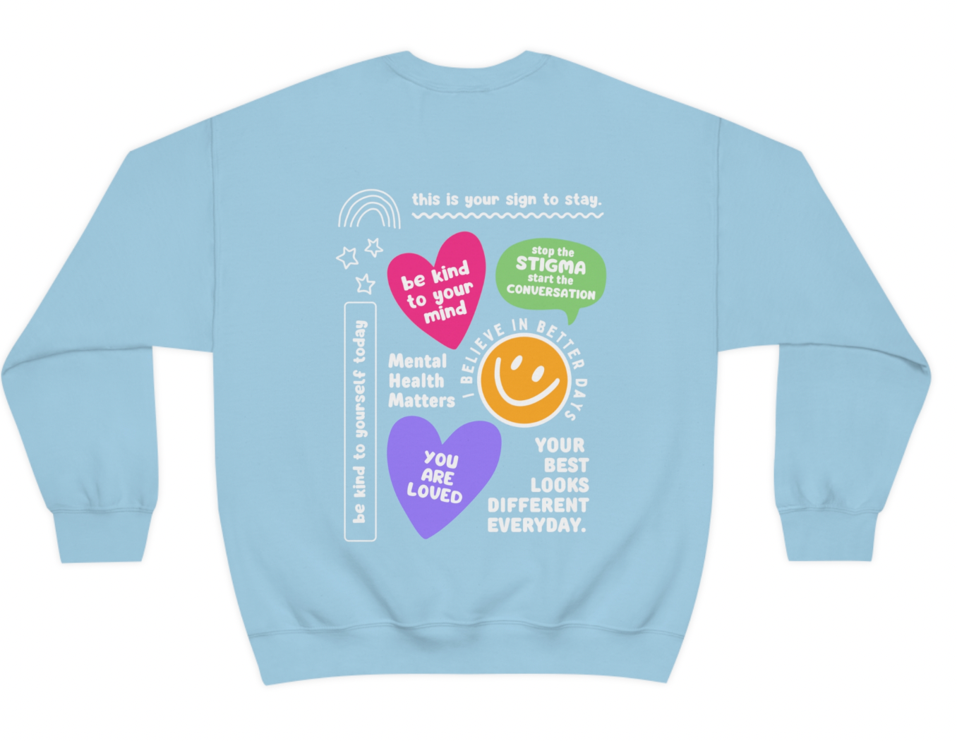 Blue Crewneck | Design #1