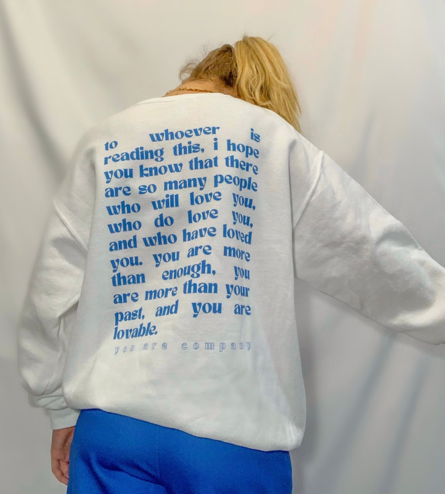 I HOPE YOU KNOW Crewneck | Indigo