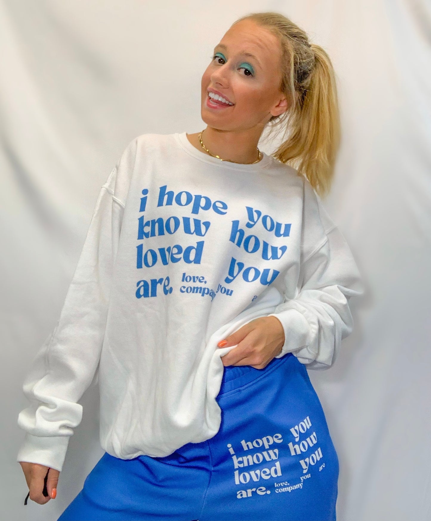 I HOPE YOU KNOW Crewneck | Indigo