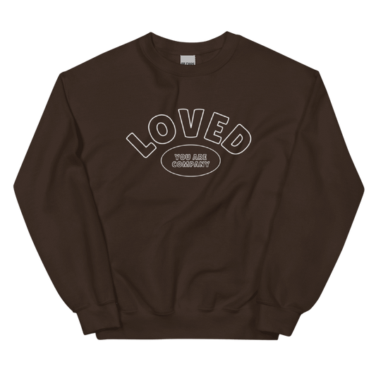LOVED Embroidered Crewneck | Espresso