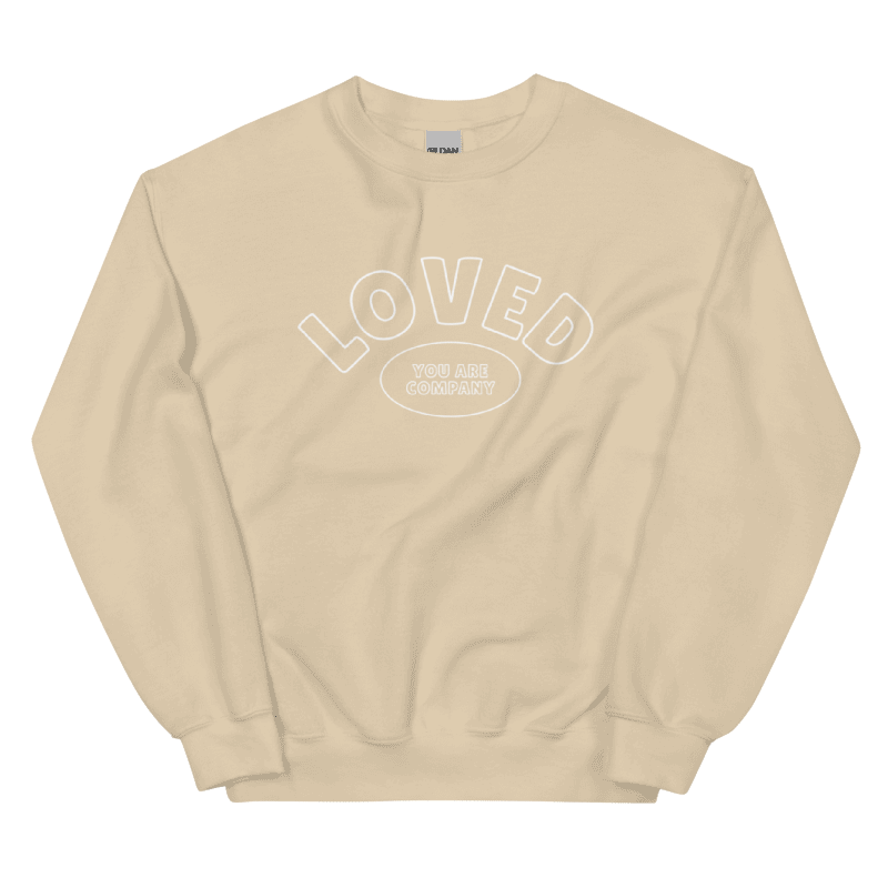 LOVED Embroidered Crewneck | Sand