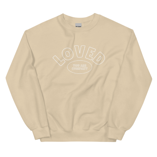 LOVED Embroidered Crewneck | Sand