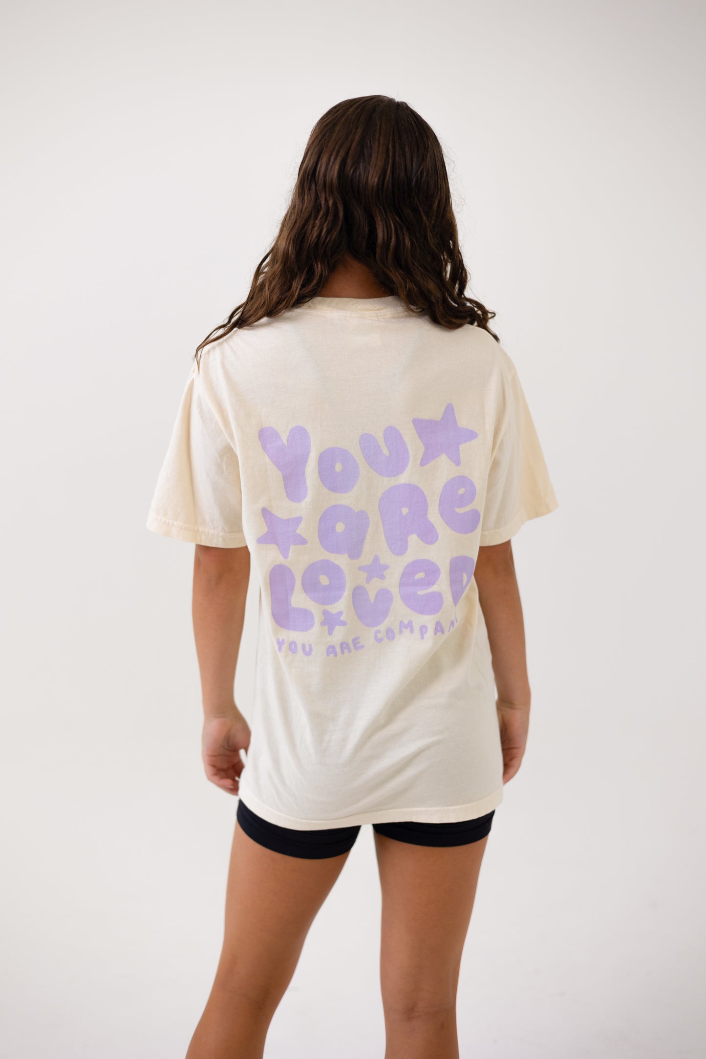 You Are Loved Violet Bubble Tee