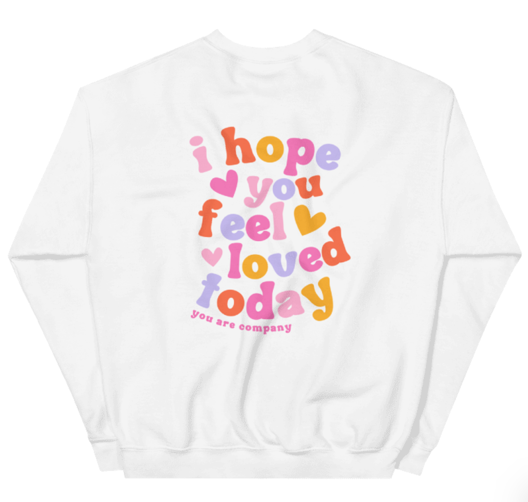 You Are Loved Multicolor Embroidered Crewneck