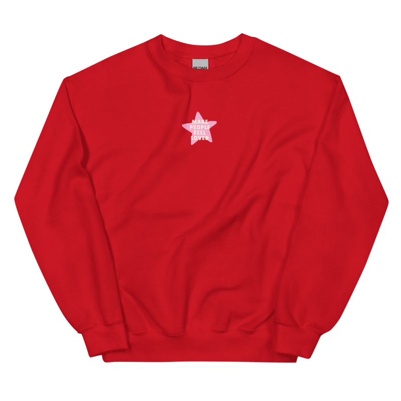 MPFL Embroidered Star Crewneck | Red