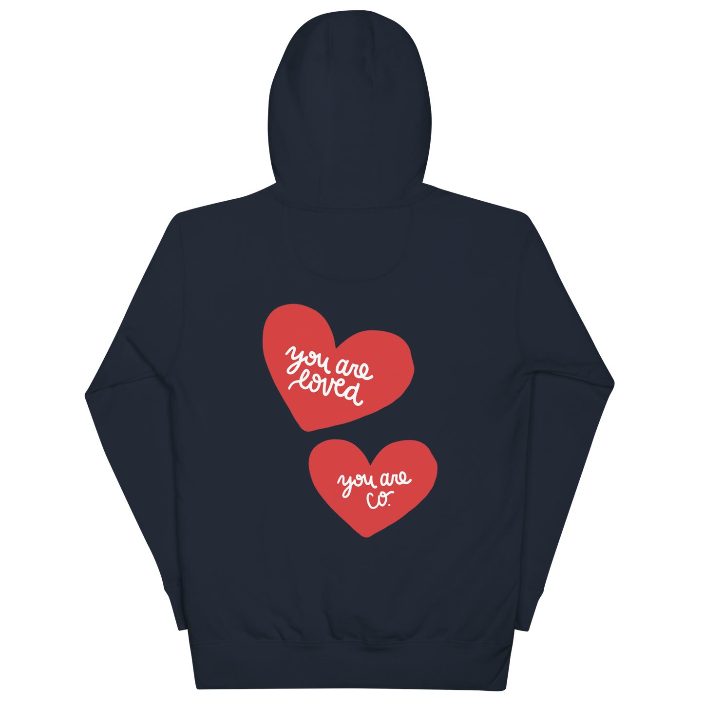 Embroidered Navy Heart Hoodie