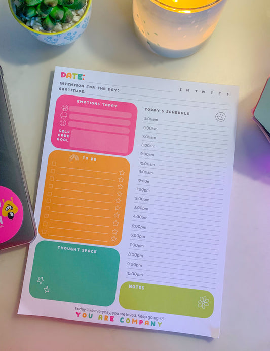 the mini mindful planning notepad